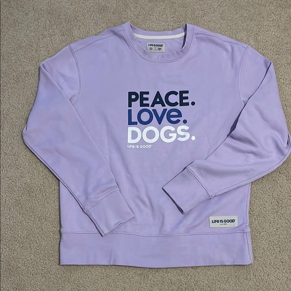 Life is Good Purple Sweatshirt - Picture 5 of 6